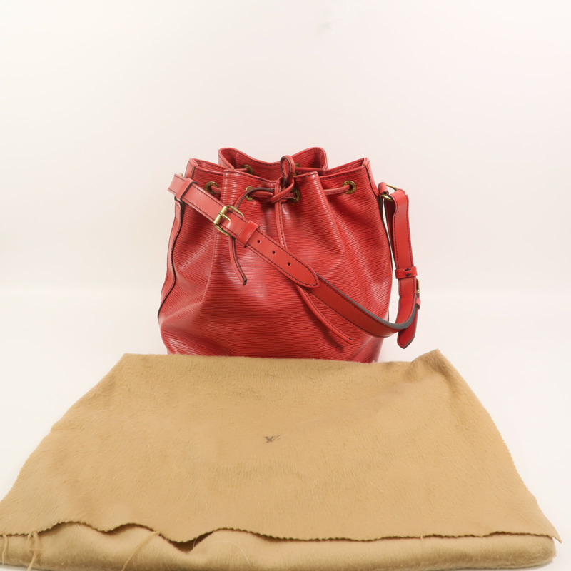 LOUIS VUITTON Epi Petit Noe肩背袋紅色-9