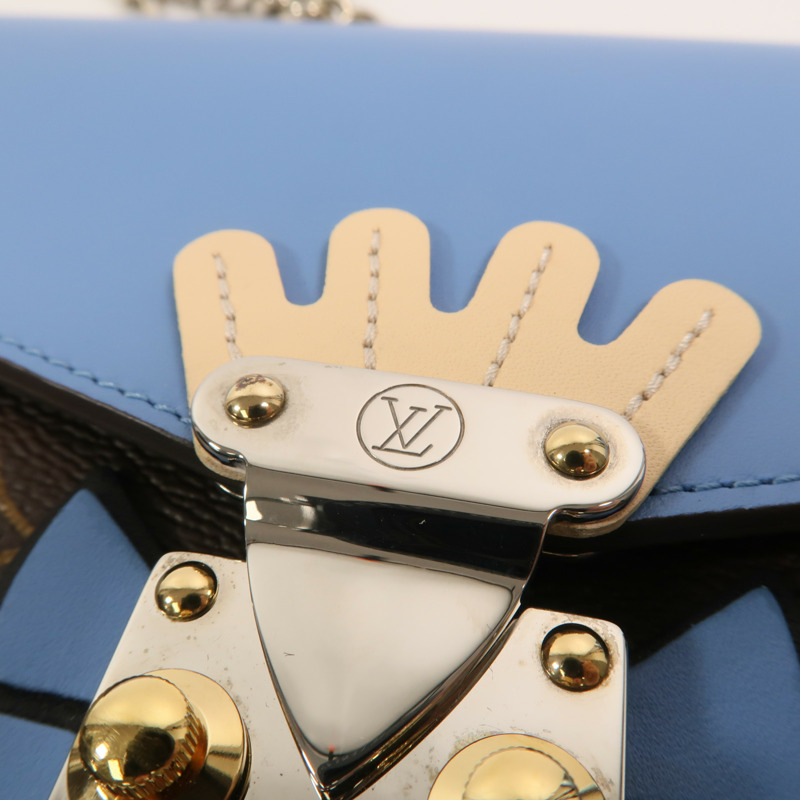 LOUIS VUITTON Monogram Tribal Mask Chain Wallet鏈帶肩背袋-8