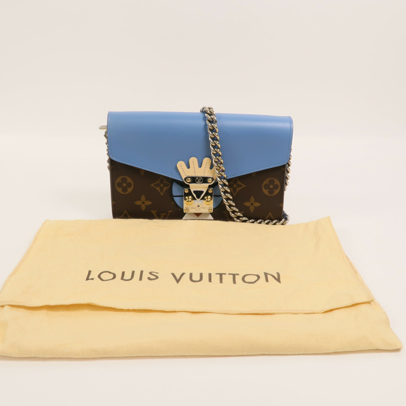LOUIS VUITTON Monogram Tribal Mask Chain Wallet鏈帶肩背袋-10