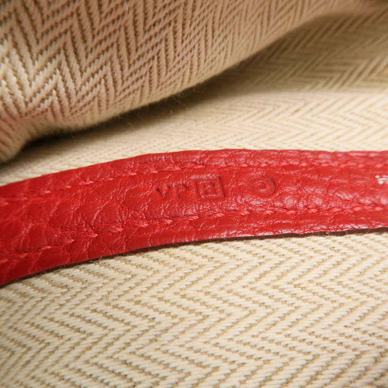 HERMES Country皮革Garden Party PM手挽袋Rouge Piment-6