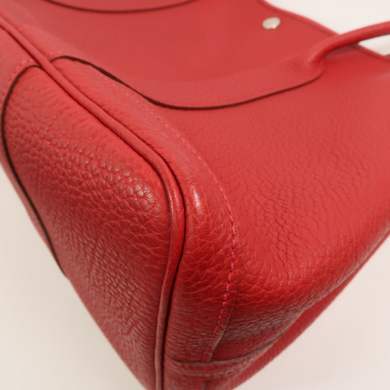 HERMES Country皮革Garden Party PM手挽袋Rouge Piment-10