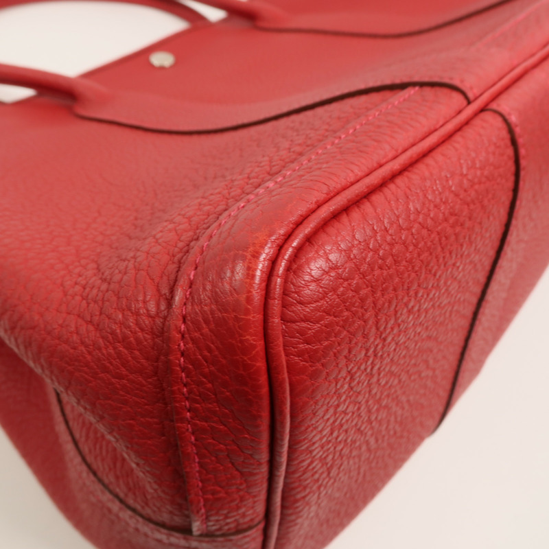 HERMES Country皮革Garden Party PM手挽袋Rouge Piment-12