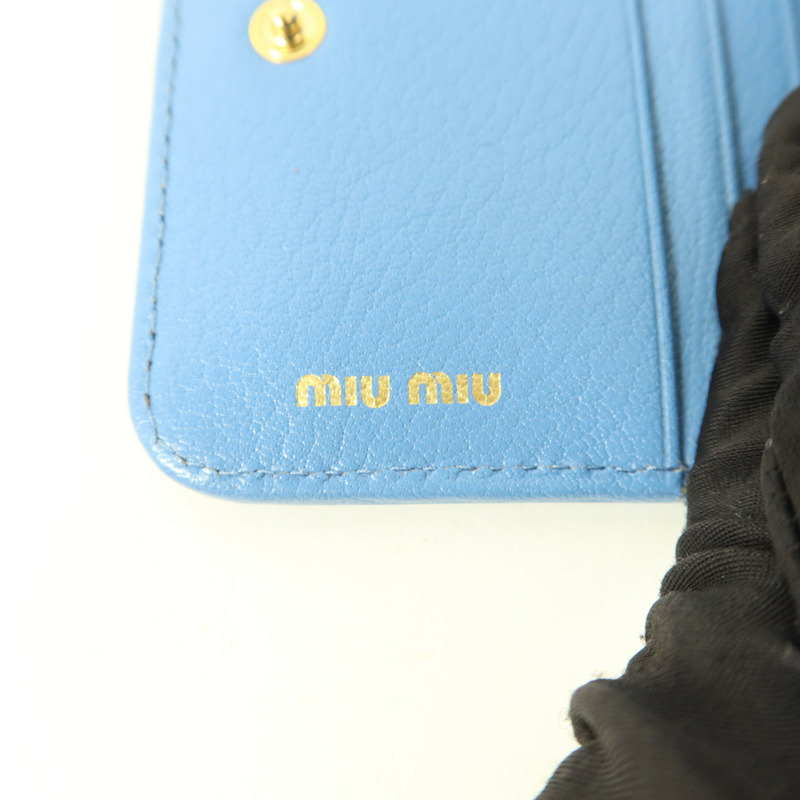 Miu Miu 羊皮皮革Compact Bifold Wallet錢包-7