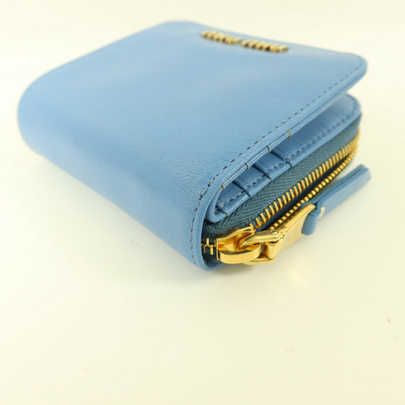 Miu Miu 羊皮皮革Compact Bifold Wallet錢包-12