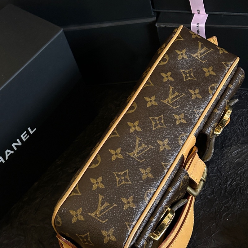 Louis Vuitton 路易威登 老花金扣單肩曼哈頓塞納河腋下單肩包 30cm×17cm-5