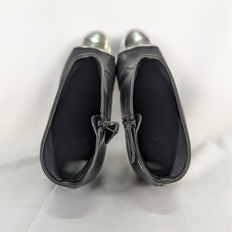 莉亞精品♡ CHANEL  銀頭側拉高跟鞋 #39 二手-6