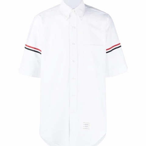 Thom Browne 男士 徽標條紋細節襯衫0 1 2 3 4 5碼