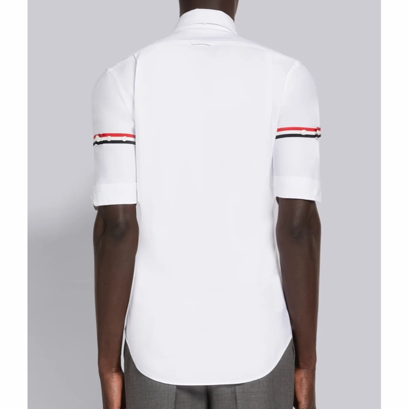 Thom Browne 男士 徽標條紋細節襯衫0 1 2 3 4 5碼-1