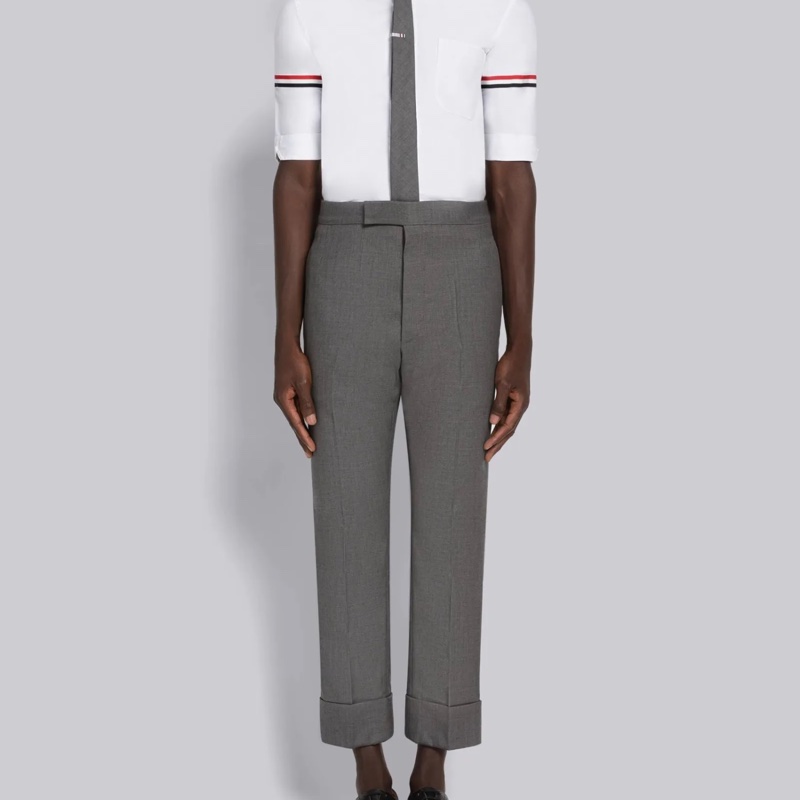 Thom Browne 男士 徽標條紋細節襯衫0 1 2 3 4 5碼-4