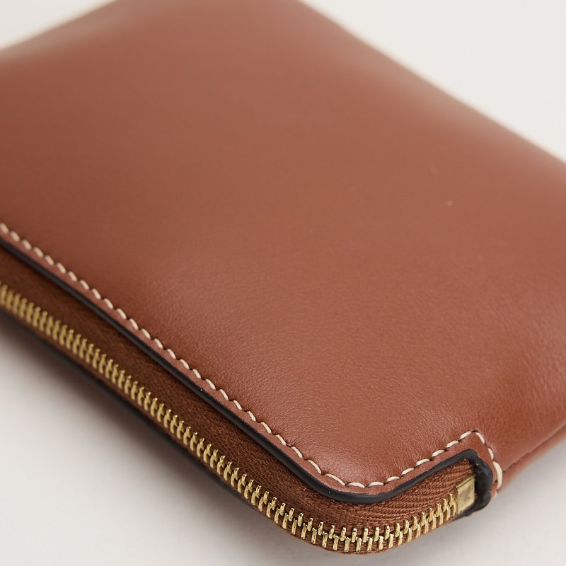 二手Celine 拉鍊鑰匙零錢包/棕-9