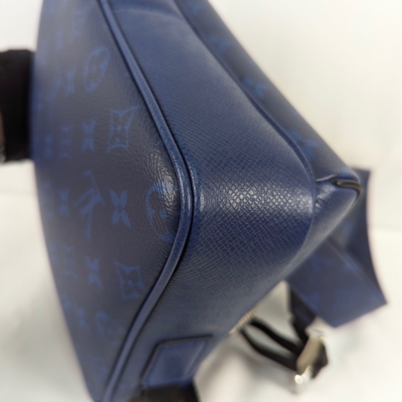 莉亞精品♡ LV 藍老花拼皮郵差包 二手-6