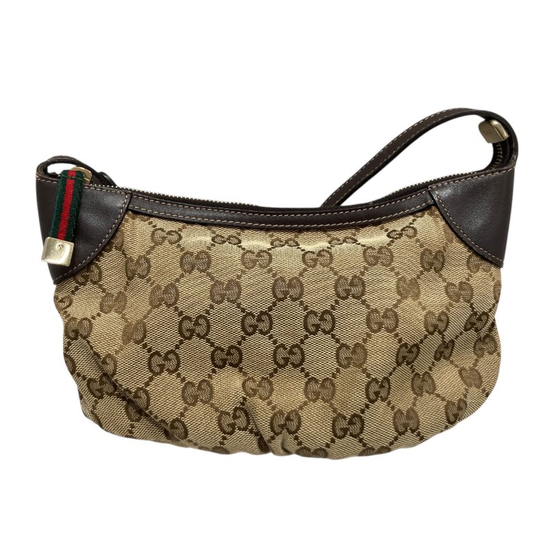 GUCCI 古馳 224093 GG帆布手提包 帆布 老花 棕色-1