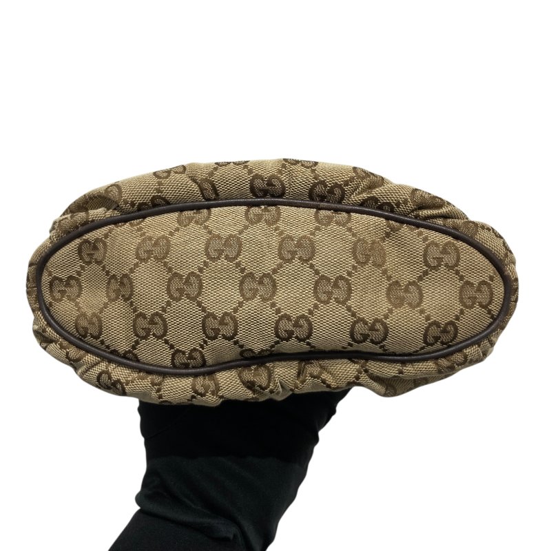 GUCCI 古馳 224093 GG帆布手提包 帆布 老花 棕色-5