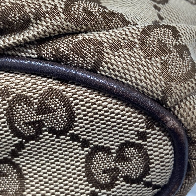 GUCCI 古馳 224093 GG帆布手提包 帆布 老花 棕色-8