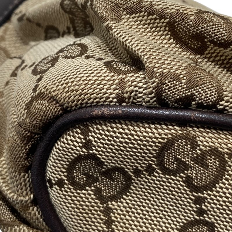 GUCCI 古馳 224093 GG帆布手提包 帆布 老花 棕色-9