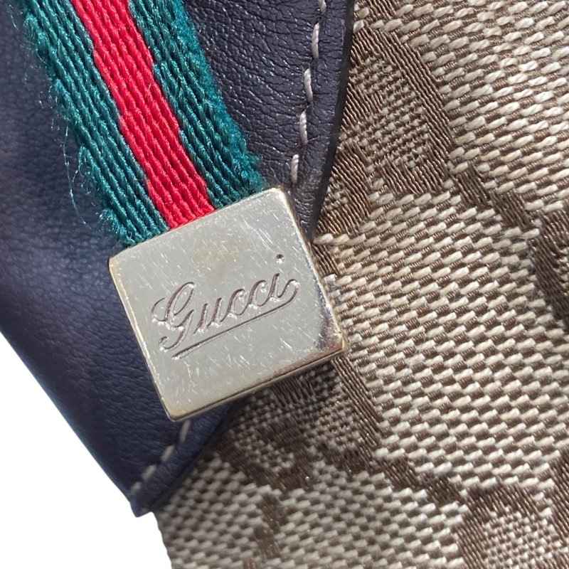 GUCCI 古馳 224093 GG帆布手提包 帆布 老花 棕色-10