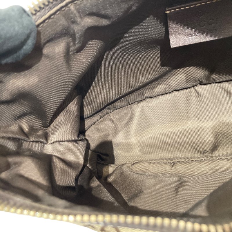 GUCCI 古馳 224093 GG帆布手提包 帆布 老花 棕色-15