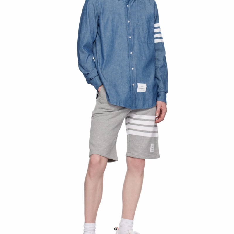 Thom Browne 男士 條紋紐扣襯衫0 1 2 3 4 5碼-1