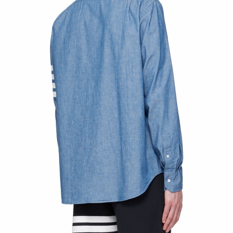 Thom Browne 男士 條紋紐扣襯衫0 1 2 3 4 5碼-8