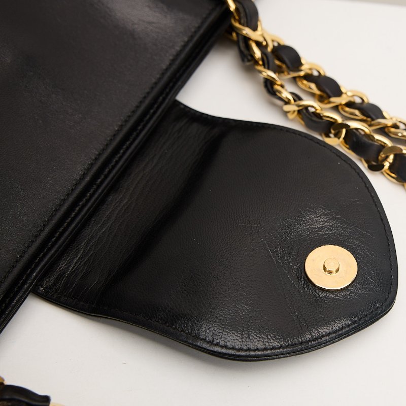 二手Chanel vintage機場托特包/黑金-21