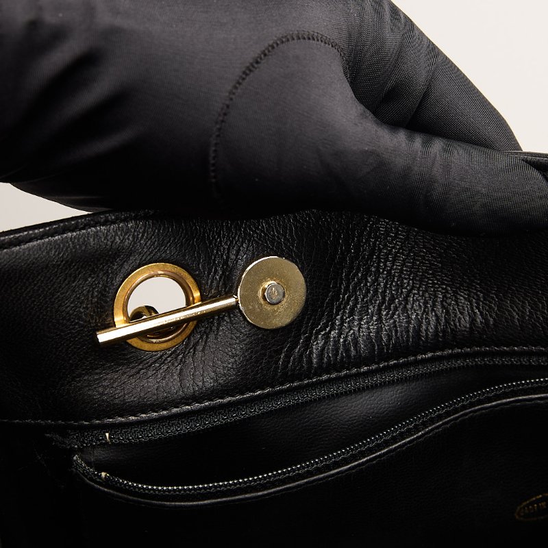 二手Chanel vintage機場托特包/黑金-26