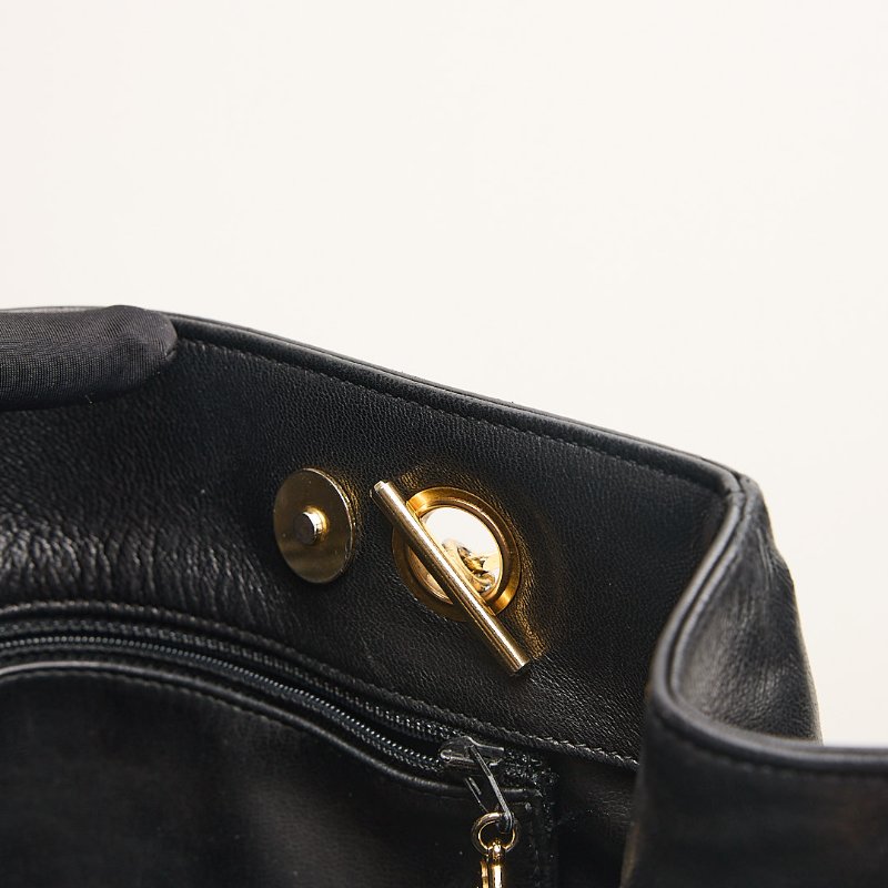 二手Chanel vintage機場托特包/黑金-27