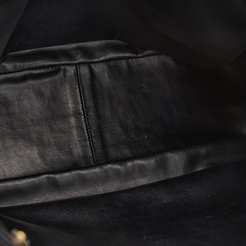 二手Chanel vintage機場托特包/黑金-29