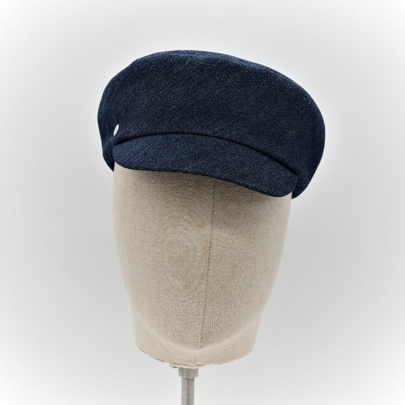 Hermès 愛馬仕 牛仔 藍色 報童帽-9