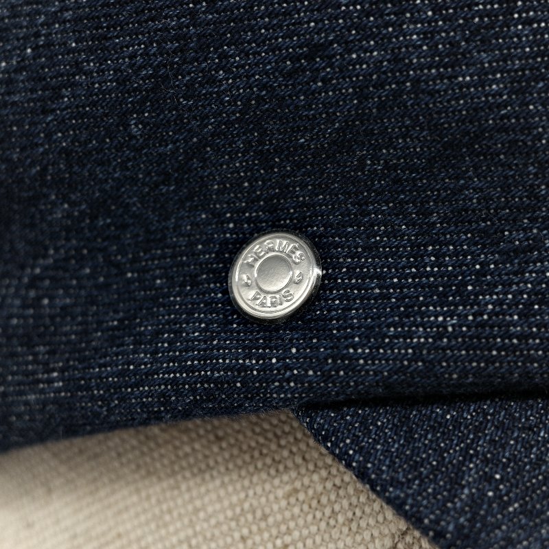 Hermès 愛馬仕 牛仔 藍色 報童帽-10