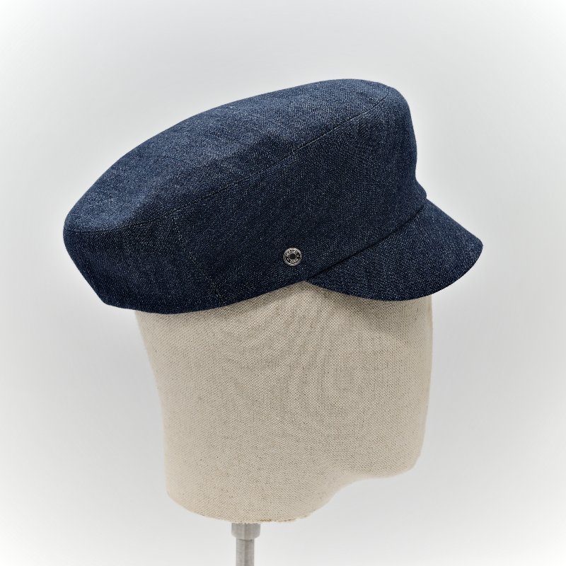 Hermès 愛馬仕 牛仔 藍色 報童帽-11