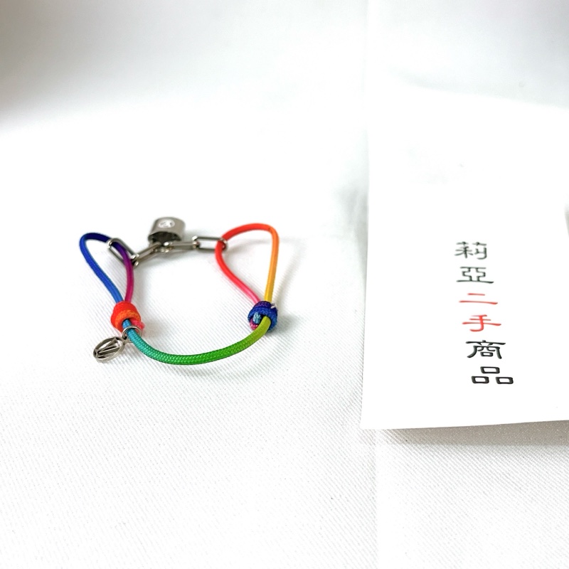 莉亞精品♡LV鎖頭彩虹手繩 二手-4