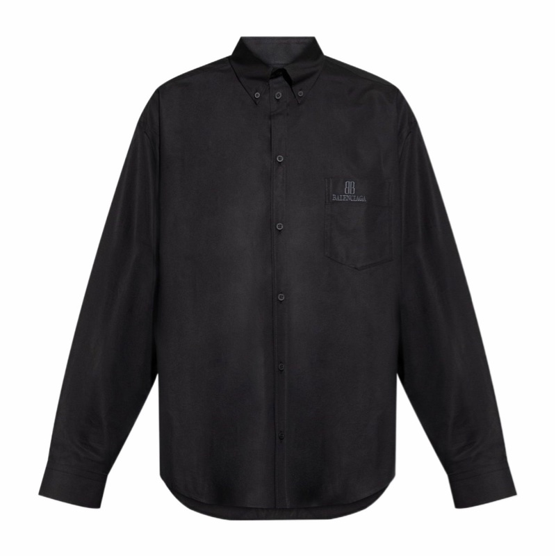 Balenciaga 男士 BB 徽標刺繡長袖襯衫SHIRTS CM-39 SHIRTS CM-40 SHIRTS CM-41碼-2