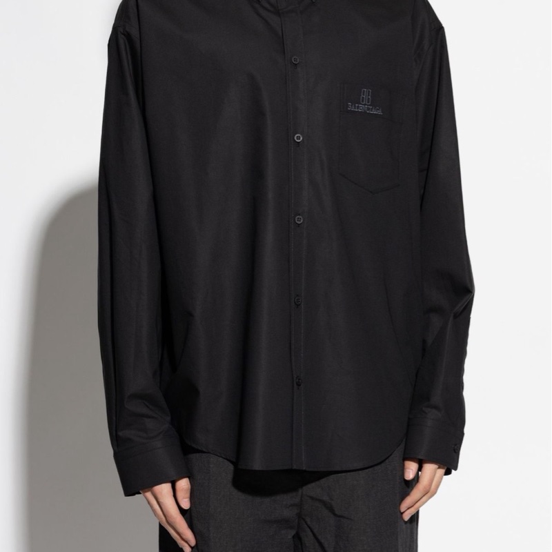 Balenciaga 男士 BB 徽標刺繡長袖襯衫SHIRTS CM-39 SHIRTS CM-40 SHIRTS CM-41碼-3