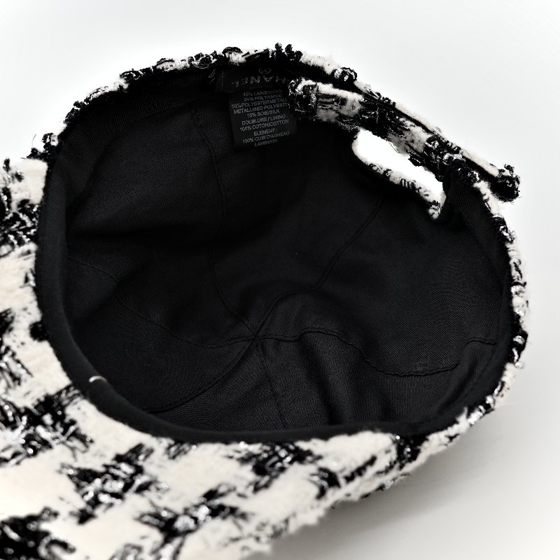 Chanel 香奈兒 千鳥格紋 織物 帽子 棒球帽-5