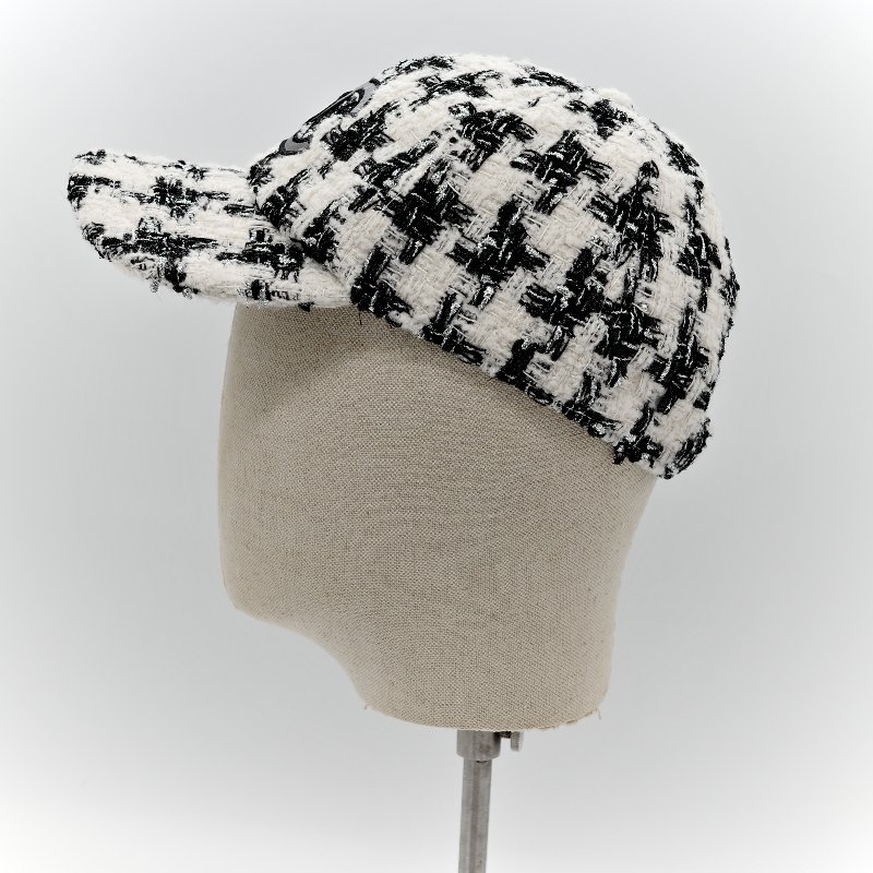 Chanel 香奈兒 千鳥格紋 織物 帽子 棒球帽-10