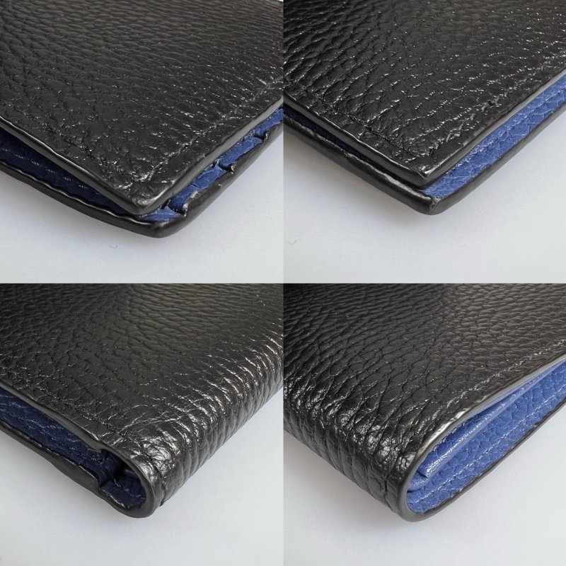 GUCCI  藍黑對開短夾-7