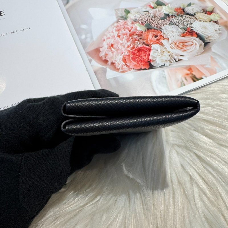 愛馬仕 黑色Calvi卡包 Ep皮 U刻-3