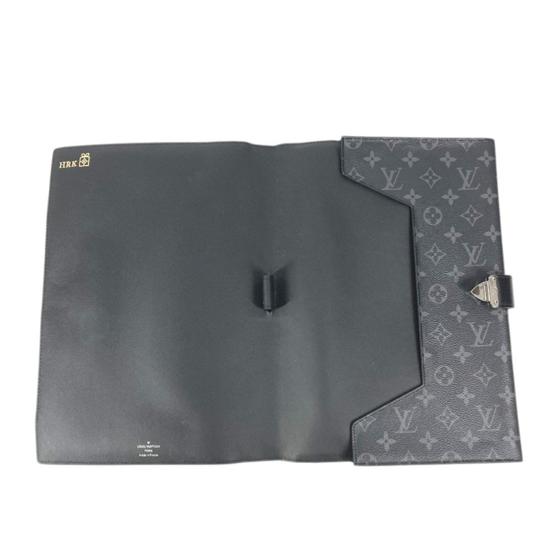 路易威登 GI0273 Monogram Eclipse Port Document Franck GM 手提包/手拿包/皮夾/帆布包/男女通用黑色-5