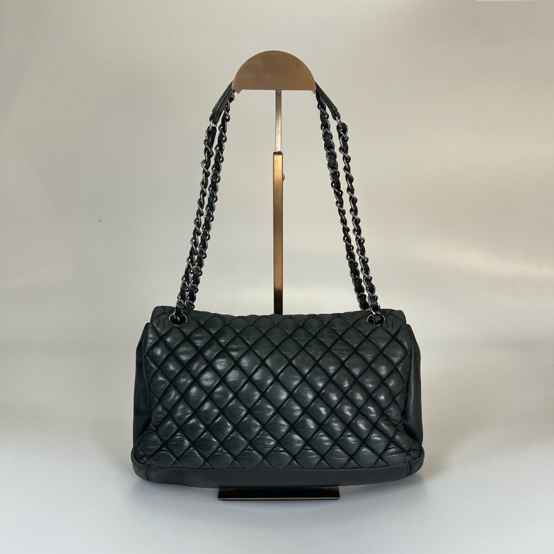 CHANEL CF季節款 牛皮灰 17開-1