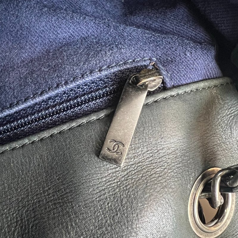 CHANEL CF季節款 牛皮灰 17開-8