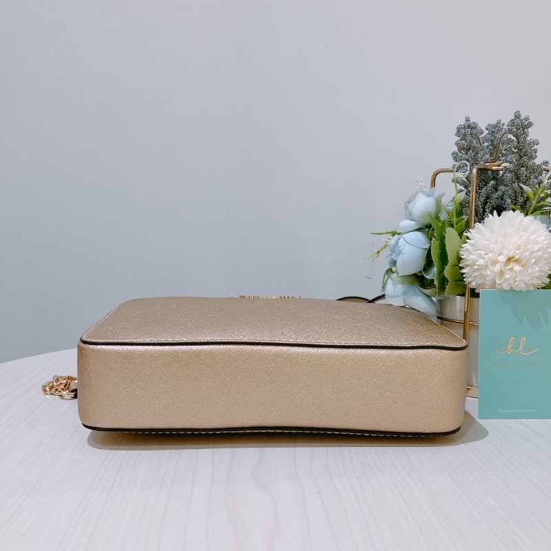 TK2008	Michael Kors Shoulder Bag Gold X GHW Leather-4