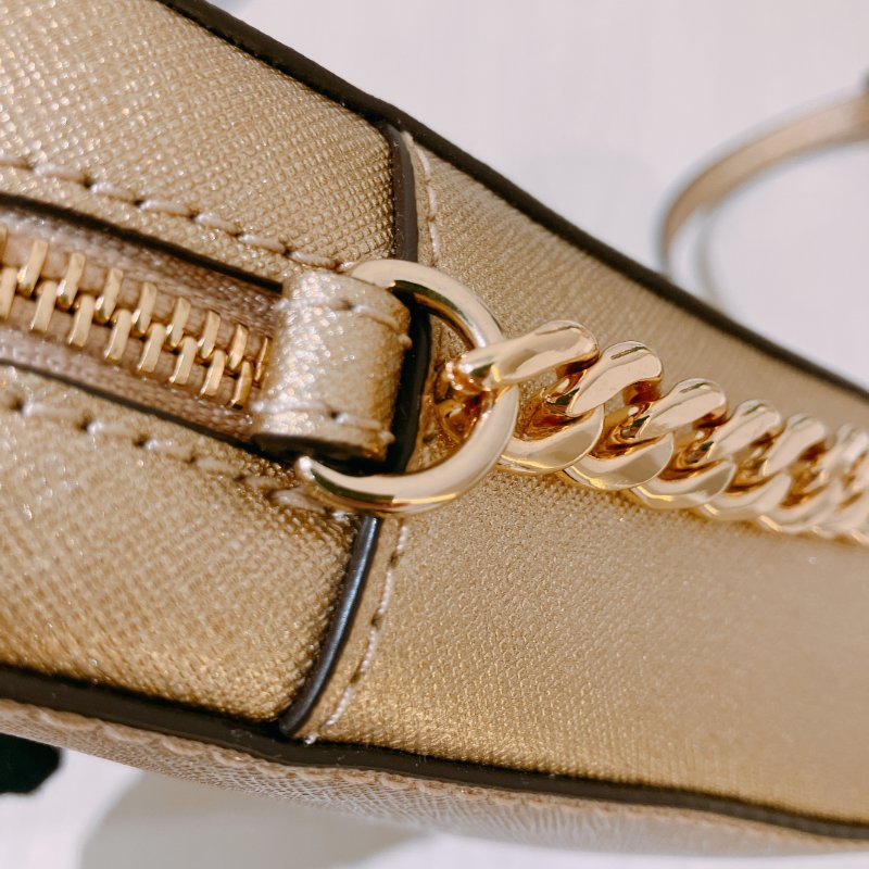 TK2008	Michael Kors Shoulder Bag Gold X GHW Leather-14