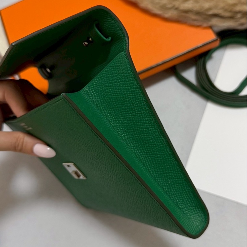 愛馬仕入門款woc Clic 16絲絨綠-4