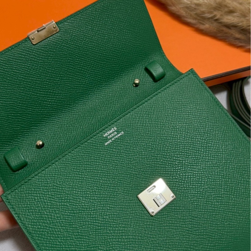 愛馬仕入門款woc Clic 16絲絨綠-5