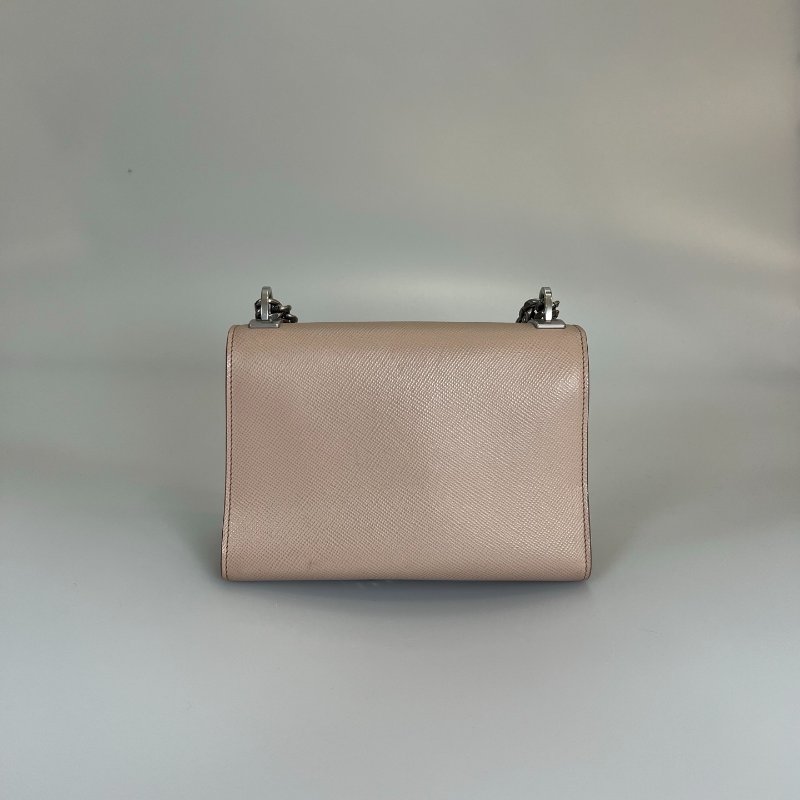 PRADA  粉三拼色單肩斜挎包-1
