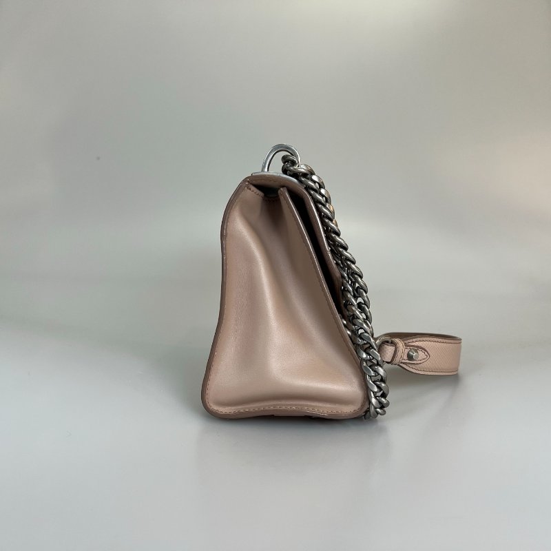 PRADA  粉三拼色單肩斜挎包-2