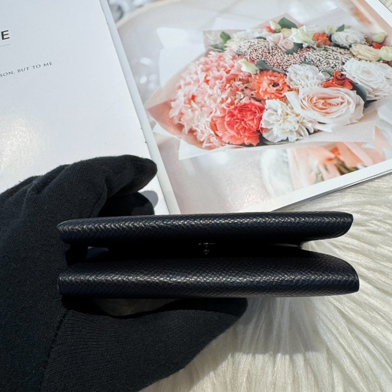 愛馬仕 黑色Calvi卡包 Ep皮 U刻-4