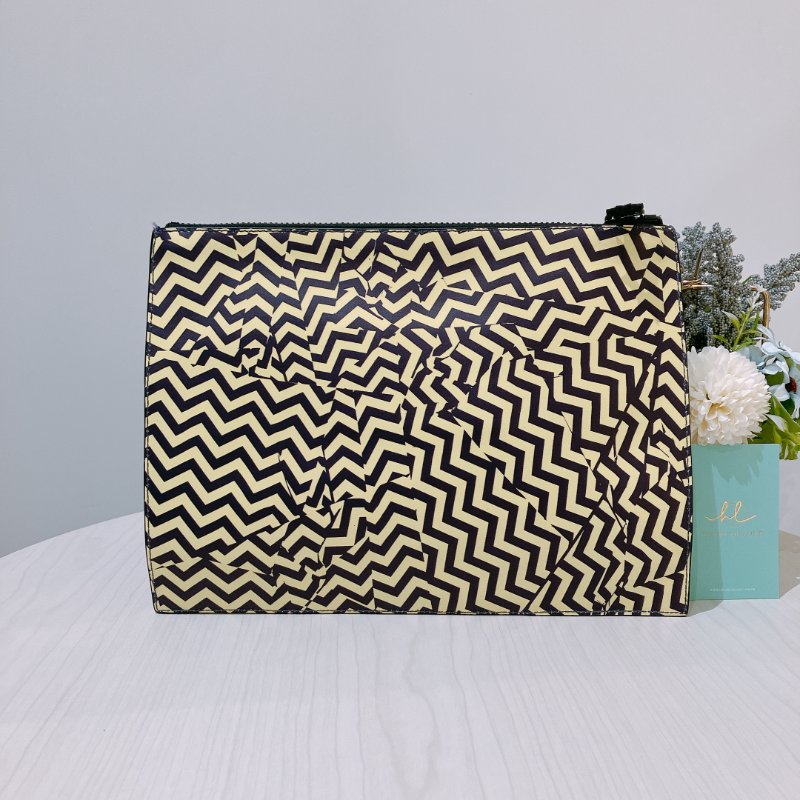 TK2010	Kenzo Clutch Bag Yellow X Purple Leather-1