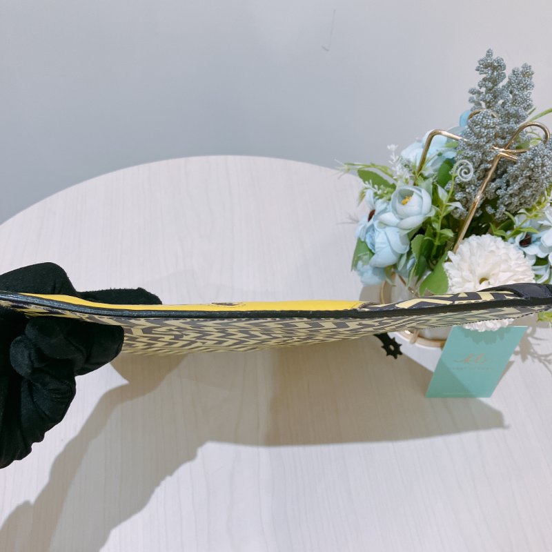 TK2010	Kenzo Clutch Bag Yellow X Purple Leather-3