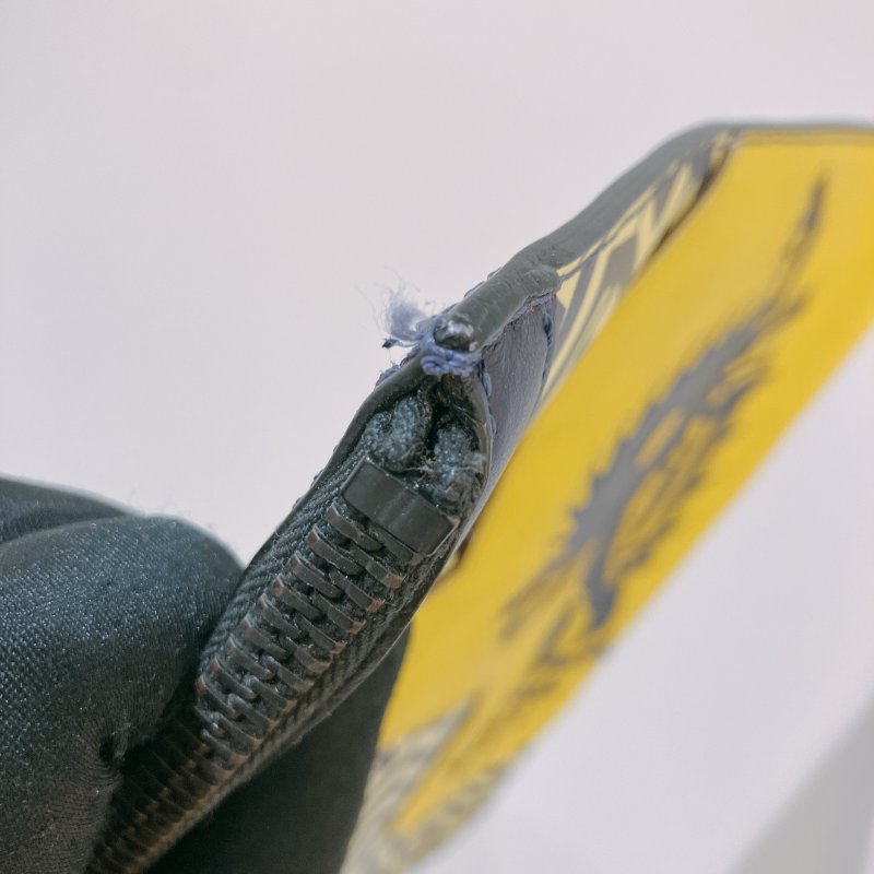 TK2010	Kenzo Clutch Bag Yellow X Purple Leather-9